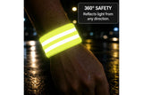 Reflective Wristbands 6 Pack Elastic Straps - High Visibility Bands for Cycling Running