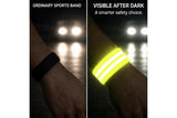Reflective Wristbands 6 Pack Elastic Straps - High Visibility Bands for Cycling Running
