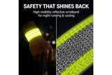 Reflective Wristbands 6 Pack Elastic Straps - High Visibility Bands for Cycling Running