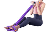 4 Tubes 4-in-1 Resistance Band Pedal Puller for Sit-Up Home Gym Yoga Pilates