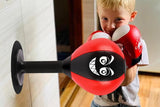 Desk Punching Bag Desktop Toy with Strong Suction Cup Fun Punch Desktop Game-Red