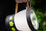 Solar Camping Lantern Rechargeable Outdoor LED Light with RGB Mood Lighting