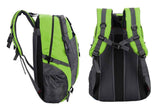 Water-resistant Hiking Backpack Travel Camping Nylon Outdoor Bag for Men and Women -Green