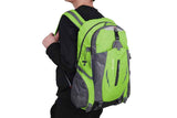 Water-resistant Hiking Backpack Travel Camping Nylon Outdoor Bag for Men and Women -Green