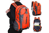 Water-resistant Hiking Backpack Travel Camping Nylon Outdoor Bag for Men and Women -Orange