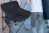 Compact Folding Chair Portable Camping Chair for Outdoor Activities - Black