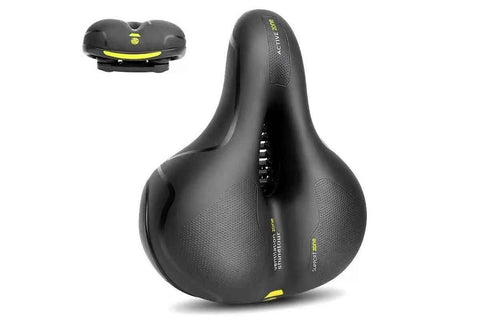 Air Cushion Shock Absorbing Mountain Bike Saddle Seat - Yellow