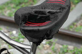 Noseless Bike Seat Cushion for Men & Women Comfortable Saddle for Peloton Bikes Exercise Bikes Electric Bikes Cruiser Bikes - Black&Red