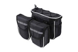 Detachable Bicycle Front Frame Tube Crossbody Storage Bag Black