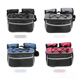 Detachable Bicycle Front Frame Tube Crossbody Storage Bag Black