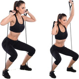 Resistance Band Set With Door Anchor Full Body Yoga Strength Workout Training Bands
