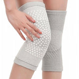 Self Heating Knee Pads Grey Compression Support Sleeves for Arthritis Joint Pain Relief Sports Recovery 2 Pair L