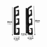 6-Rod Wall Mount Fishing Rod Holder Horizontal Black Fishing Rod Storage Rack