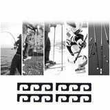 6-Rod Wall Mount Fishing Rod Holder Horizontal Black Fishing Rod Storage Rack