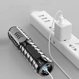 Camping Flashlight Multifunctional Rechargeable Flashlight for Outdoor - Gold