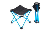 Mini Portable Outdoor Folding Stool Camping Fishing Picnic Chair Small Seat - Blue