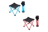 Mini Portable Outdoor Folding Stool Camping Fishing Picnic Chair Small Seat - Blue