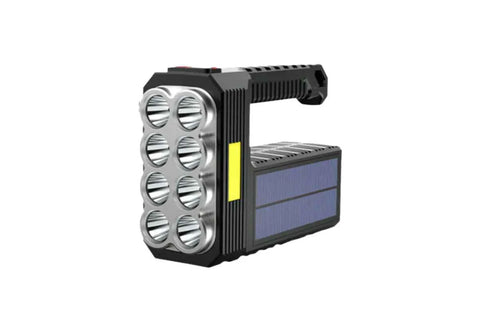 Solar LED Torch USB Rechargeable COB LED Work Light Camping Hiking Lamp Bright