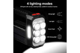 Solar LED Torch USB Rechargeable COB LED Work Light Camping Hiking Lamp Bright