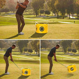 Golf Hitting Bag Golf Power Impact Swing Practice Exercise Equipment Pack - Yellow