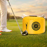 Golf Hitting Bag Golf Power Impact Swing Practice Exercise Equipment Pack - Black