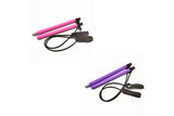 Portable Pilates Stretch Rope Gym Stick Yoga Exercise Bar Pilates Trainer Rope - Pink