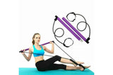 Portable Pilates Stretch Rope Gym Stick Yoga Exercise Bar Pilates Trainer Rope - Pink