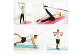 Portable Pilates Stretch Rope Gym Stick Yoga Exercise Bar Pilates Trainer Rope - Purple