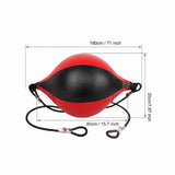 Speed Ball Boxing Floor to Ceiling PU Double End Punching Training Bag Black Red