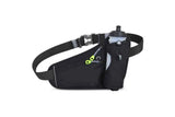 Sport Hydration Belt Bag Portable Breathable Outdoor Running Water Bottle Holder - Black
