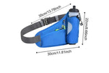 Sport Hydration Belt Bag Portable Breathable Outdoor Running Water Bottle Holder - Blue