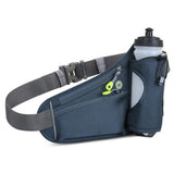 Sport Hydration Belt Bag Portable Breathable Outdoor Running Water Bottle Holder - Grey