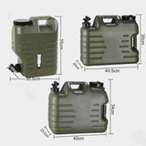12L 18L 25L Water Container Jerry Can Bucket Camping Outdoor Storage Barrel - 12L Square Drum Vertical