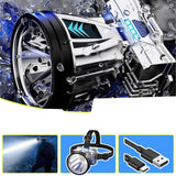 High Power LED Headlamp Super Bright Rechargeable and Waterproof - White Light 800mAh