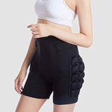 Impact-Resistant Hip Padded Shorts for Skiing and Snowboarding - L