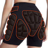 Impact-Resistant Hip Padded Shorts for Skiing and Snowboarding - L