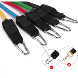 11pcs Resistance Band Set for Yoga Pilates and Fitness Exercises - 150lbs