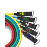 11pcs Resistance Band Set for Yoga Pilates and Fitness Exercises - 150lbs