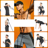 11pcs Resistance Band Set for Yoga Pilates and Fitness Exercises - 150lbs