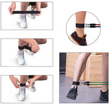 11pcs Resistance Band Set for Yoga Pilates and Fitness Exercises - 150lbs