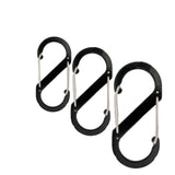 3pcs Heavy Duty Dual S-Biner Carabiner Hooks Multi-Size Handy Hardware