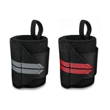 Gym Muscle Support Wrist Straps Weight Lifting Bodybuilding Wraps - Red