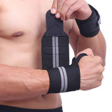 Gym Muscle Support Wrist Straps Weight Lifting Bodybuilding Wraps - Red