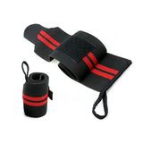 Gym Muscle Support Wrist Straps Weight Lifting Bodybuilding Wraps - Red