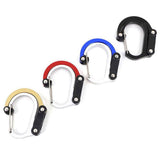 Travel Carabiner Clip Rotating Buckle Fastener for Luggage - Black