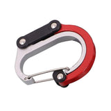 Travel Carabiner Clip Rotating Buckle Fastener for Luggage - Black
