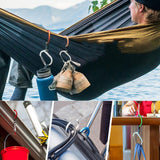 Travel Carabiner Clip Rotating Buckle Fastener for Luggage - Gold