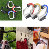 Travel Carabiner Clip Rotating Buckle Fastener for Luggage - Blue