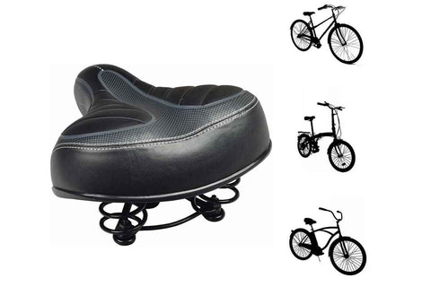Comfort Wide Big Bum Soft Cruiser Bike Saddle Bicycle Seat Air Cushion Pad