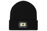 LED Beanie Hat USB Rechargeable LED Light Hat Winter Warm Knitted Hat Camping Workwear Hat with LED Light